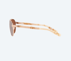 Costa Del Mar Women's Fernandina Sunglasses - Shiny Rose Gold with Copper Silver Mirror Polarized Polycarbonate Lens