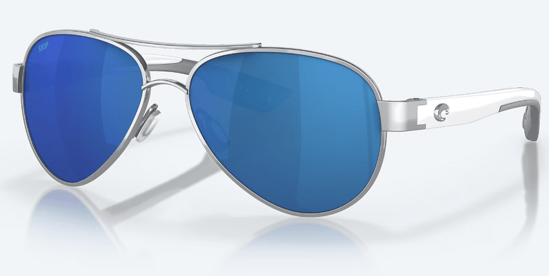 Costa Del Mar Women's Loreto Sunglasses - Palladum with Blue Mirror Polarized Polycarbonate Lens