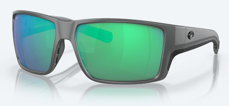 Costa Del Mar Men's Reefton Pro Sunglasses - Matte Gray with Green Mirror Polarized Glass Lens