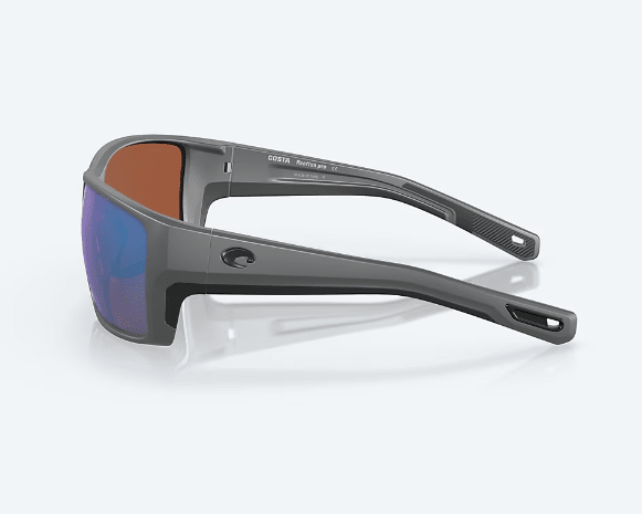 Costa Del Mar Men's Reefton Pro Sunglasses - Matte Gray with Green Mirror Polarized Glass Lens