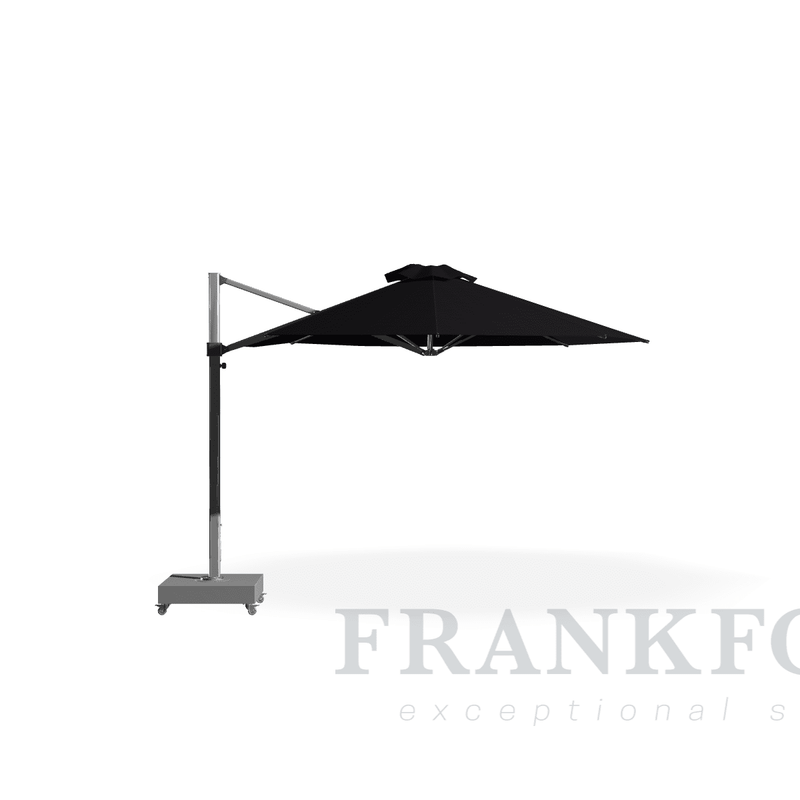 Frankford 13' Aurora Fiberglass Cantilever Umbrella with Heavy Duty Wheeled Base