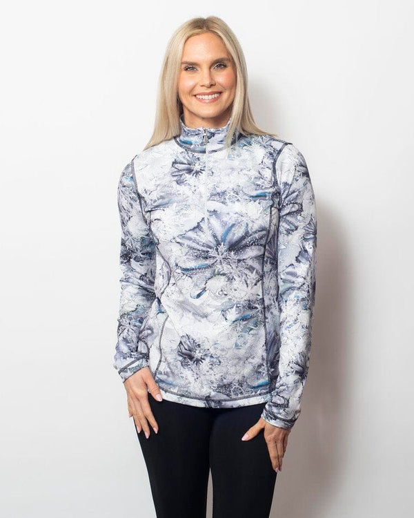 SnoSkins Women's Microfiber Print 1/4 Zip