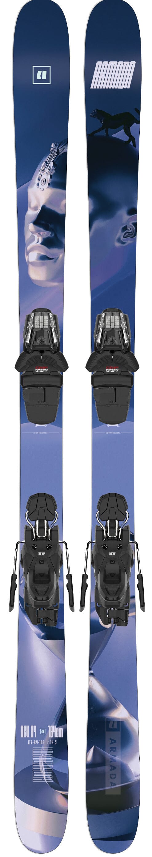 Armada Men's ARV 84 Long Skis with EM10 Bindings 2025