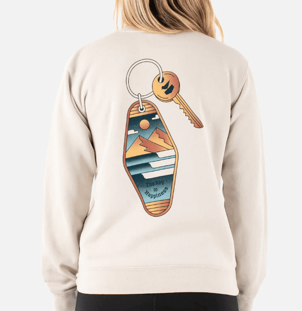 Jetty Women's Key To Happiness Crew Neck Sweatshirt