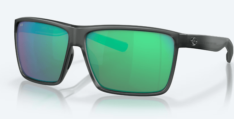 Costa Del Mar Men's Rincon Sunglasses - Matte Smoke Crystal with Green Mirror Polarized Glass Lens