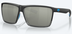 Costa Del Mar Men's Rincon Sunglasses - Matte Smoke Crystal Fade with Gray Silver Mirror Polarized Glass Lens