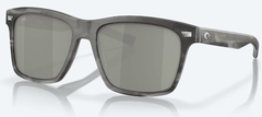 Costa Del Mar Men's Aransas Sunglasses - Matte Storm Gray with Gray Silver Mirror Polarized Glass Lens