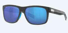 Costa Del Mar Men's Baffin Sunglasses - Net Gray with Blue Rubber and Blue Mirror Polarized Glass Lens