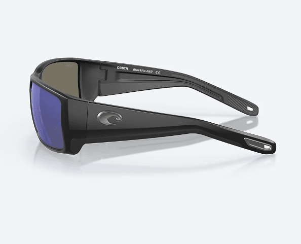 Costa Del Mar Men's Blackfin Pro Sunglasses - Matte Black with Blue Mirror Polarized Glass Lens