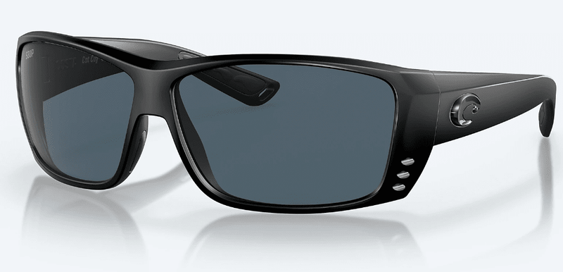Costa Del Mar Men's Cat Cay Sunglasses - Blackout with Gray Polarized Polycarbonate Lens