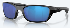 Costa Del Mar Men's Whitetip Sunglasses - Blackout with Blue Mirror Polarized Glass Lens