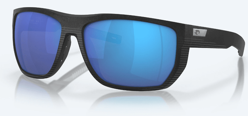Costa Del Mar Men's Santiago Sunglasses - Net Black with Blue Mirror Polarized Glass Lens