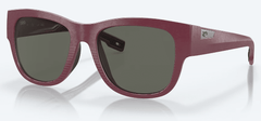 Costa Del Mar Women's Caleta Sunglasses - Net Plum with Gray Polarized Glass Lens