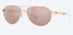 Costa Del Mar Women's Fernandina Sunglasses - Shiny Rose Gold with Copper Silver Mirror Polarized Polycarbonate Lens