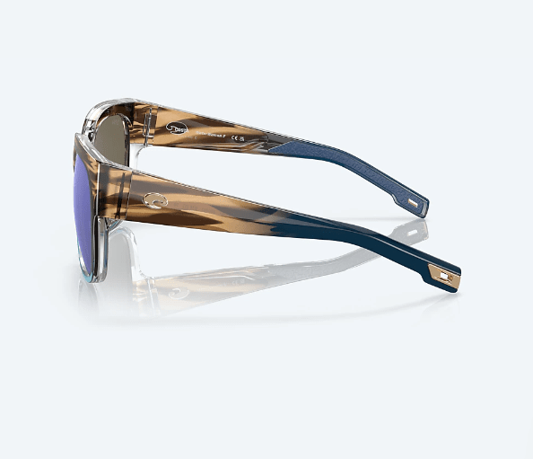 Costa Del Mar Women's Waterwoman 2 Sunglasses - Shiny Wahoo with Blue Mirror Polarized Glass Lens