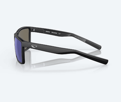 Costa Del Mar Men's Rinconcito Sunglasses - Matte Black with Blue Mirror Polarized Glass Lens