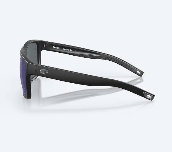 Costa Del Mar Men's Spearo XL Sunglasses - Matte Black with Blue Mirror Polarized Polycarbonate Lens