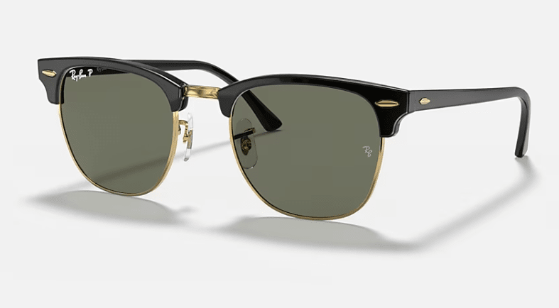 Ray Ban Clubmaster Sunglasses Black with G-15 Green Lenses