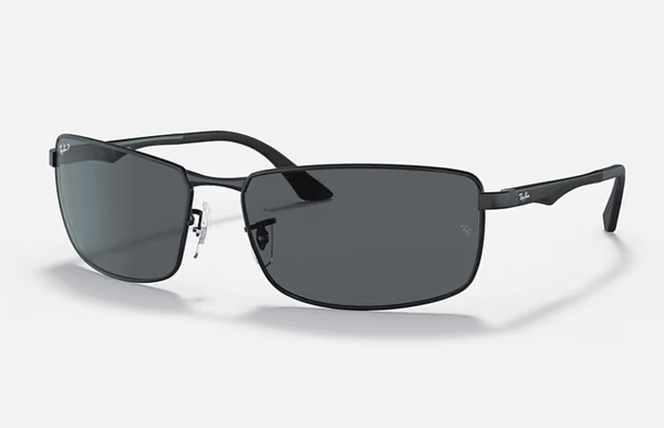 Ray Ban RB3498 Sunglasses Matte Black with Grey Lenses