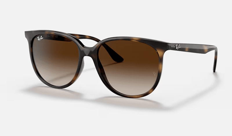 Ray Ban RB4378 Sunglasses Polished Havana with Gradient Brown Lenses