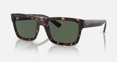 Ray Ban Warren Sunglasses Polished Havana with Dark Green Lenses