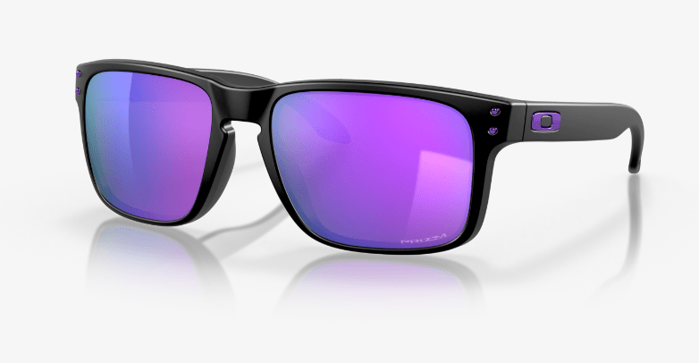 Oakley Holbrook Sunglasses Matte Black with Prizm Violet Lenses