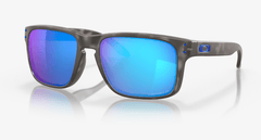Oakley Holbrook Sunglasses Matte Black Tortoise with Prizm Sapphire Polarized Lenses
