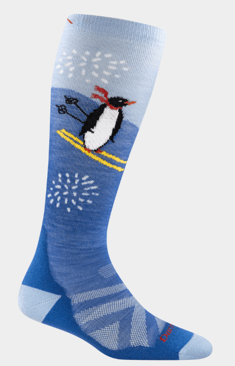 Darn Tough Kids' Penguin Peak Over-the-Calf Midweight Ski & Snowboard Socks