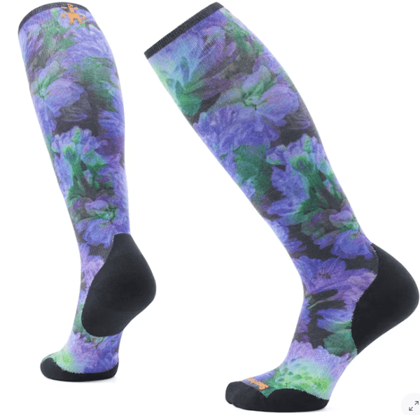 Smartwool Women's Ski Targeted Cushion Electric Lotus Print OTC Socks