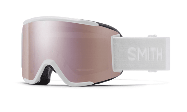 Smith Squad S Goggles White Vapor with ChromaPop Everyday Rose Gold Mirror Lens