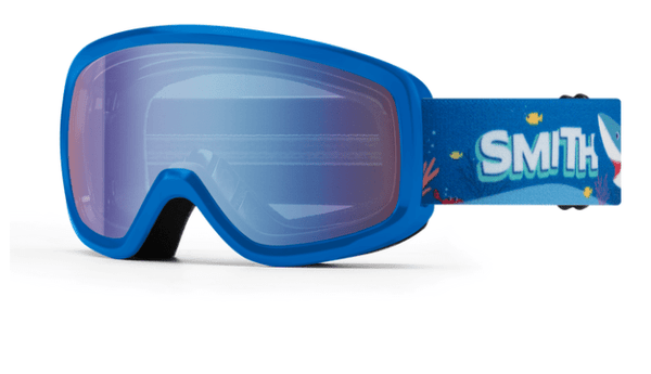 Smith Kids' Snowday Cobalt Shark Bait with Blue Sensor Mirror Lens