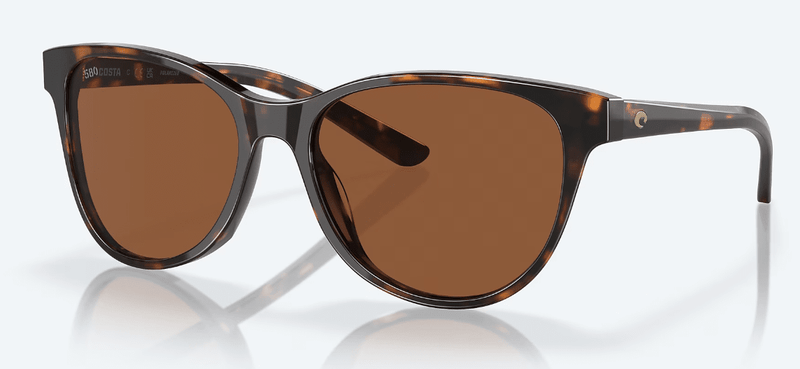 Costa Del Mar Women's Catherine Sunglasses - Tortoise with Copper Polarized Glass Lens