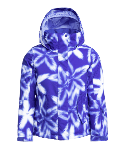 roxy Girls Purple Ski jacket Size (16) XXL Fur Hood Dry Flight 10k