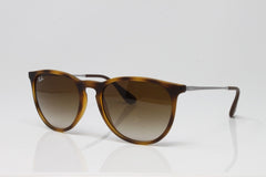 Ray Ban Erika Sunglasses Rubber Havana with Brown Gradient Lenses